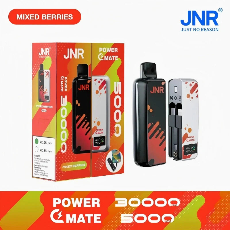 JNR Power Mate 30000 puff Best Price Discount Sale-5000mAh Battery, 19ml E-liquid, Multiple Nicotine 9 Flavors