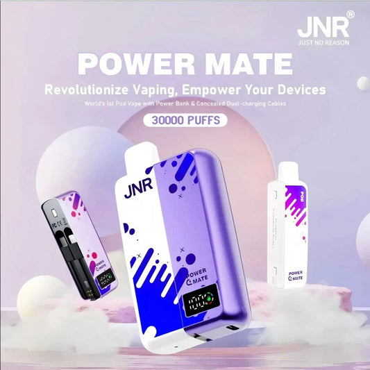 JNR Power Mate 30000 puff Best Price Discount Sale-5000mAh Battery, 19ml E-liquid, Multiple Nicotine 9 Flavors