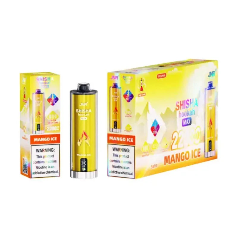 JNR Shisha Hookah Max 22000 Puffs Disposable Vape-850mAh Battery, 40ml E-liquid, Multiple Nicotine 12 Flavors