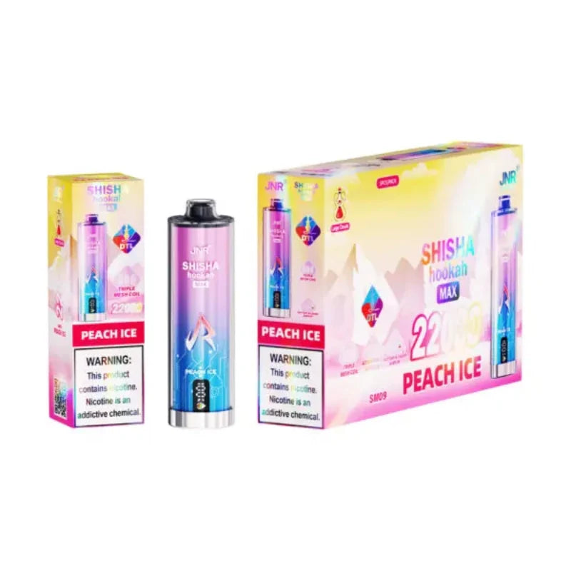 JNR Shisha Hookah Max 22000 Puffs Disposable Vape-850mAh Battery, 40ml E-liquid, Multiple Nicotine 12 Flavors
