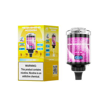 JNR Mega Shisha Hookah 100K Disposable Vape  2% Nicotine Salt 60ML  2200mAh  11 Flavors in sales