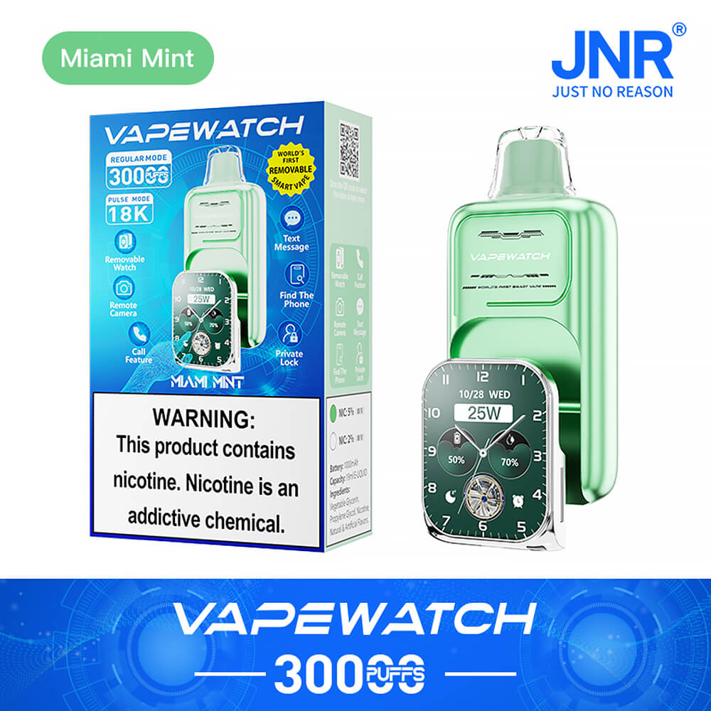 JNR Vape Watch 30000 Puffs Disposable Vape （2%3%5%Nicotine）19ML 850mAh 10 Flavors Available In Sales