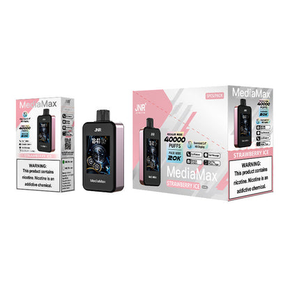 JNR Media Max 40000 Puffs 40k Bluetooth Display Touchscreen Smart Phone Disposable Vape Electronic Cigarette 21ml  1000mAh 10 Flavors