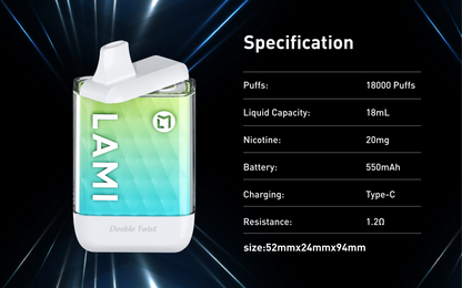 LAMI M11 18000 Puffs Disposable Vape Wholesale Double Switch Flavor