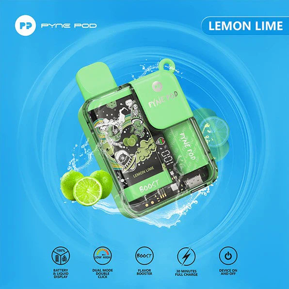 PACK OF 5 PC OFFER - Pynepod 8500 Puffs Disposable Vape 16 Flavors 20mg Nico 2ML Battery Display 550mAh battery