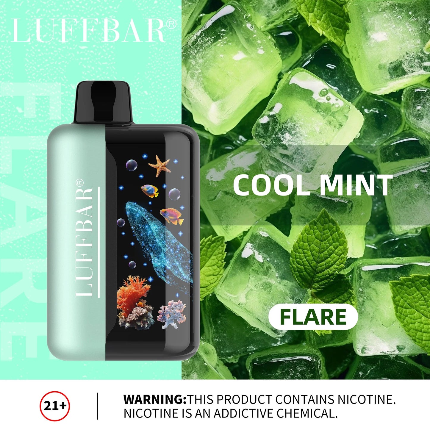 LUFFBAR FLARE DISPOSABLE VAPE 40000 PUFFS ,550mAh 18mL  9FLAVORS