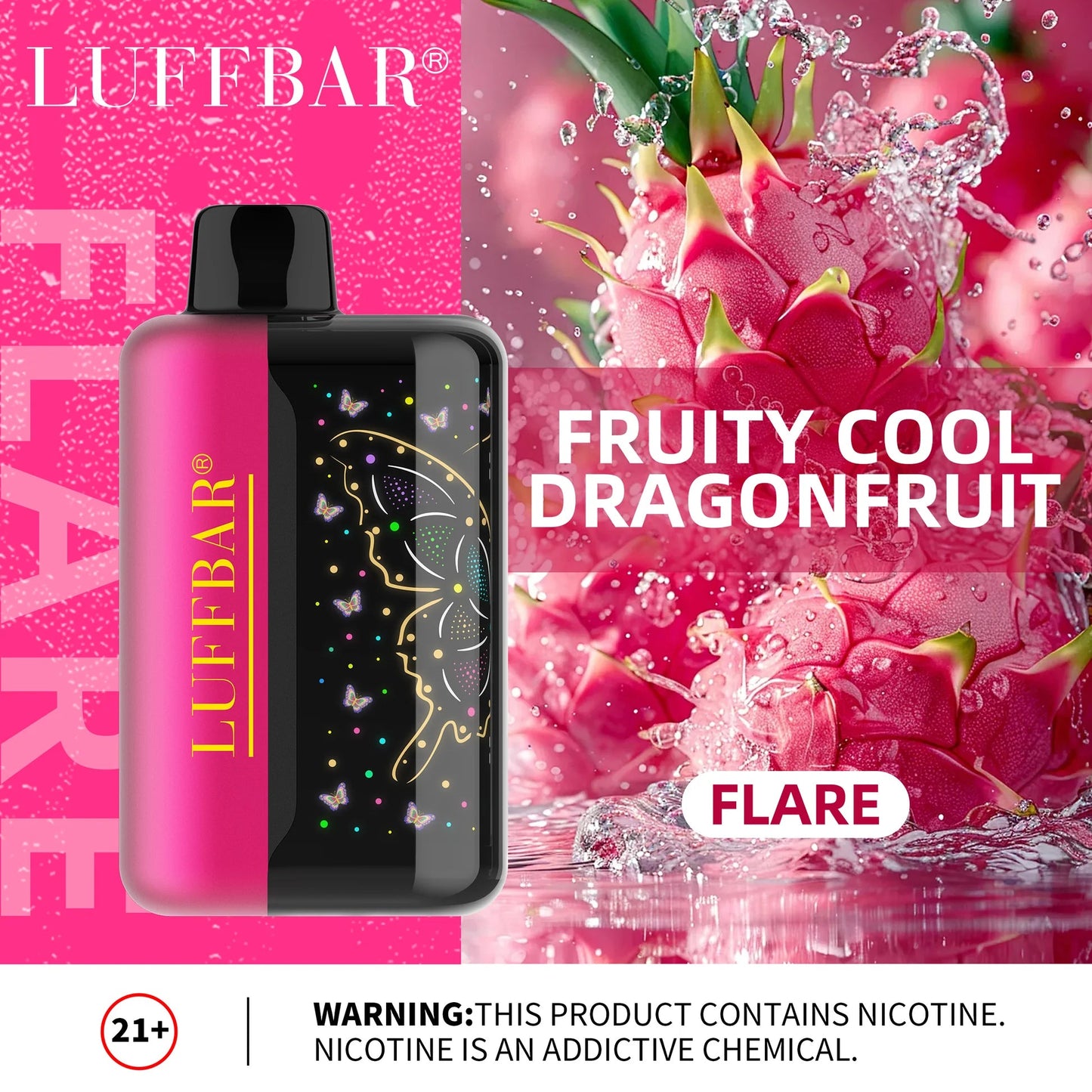 LUFFBAR FLARE DISPOSABLE VAPE 40000 PUFFS ,550mAh 18mL  9FLAVORS