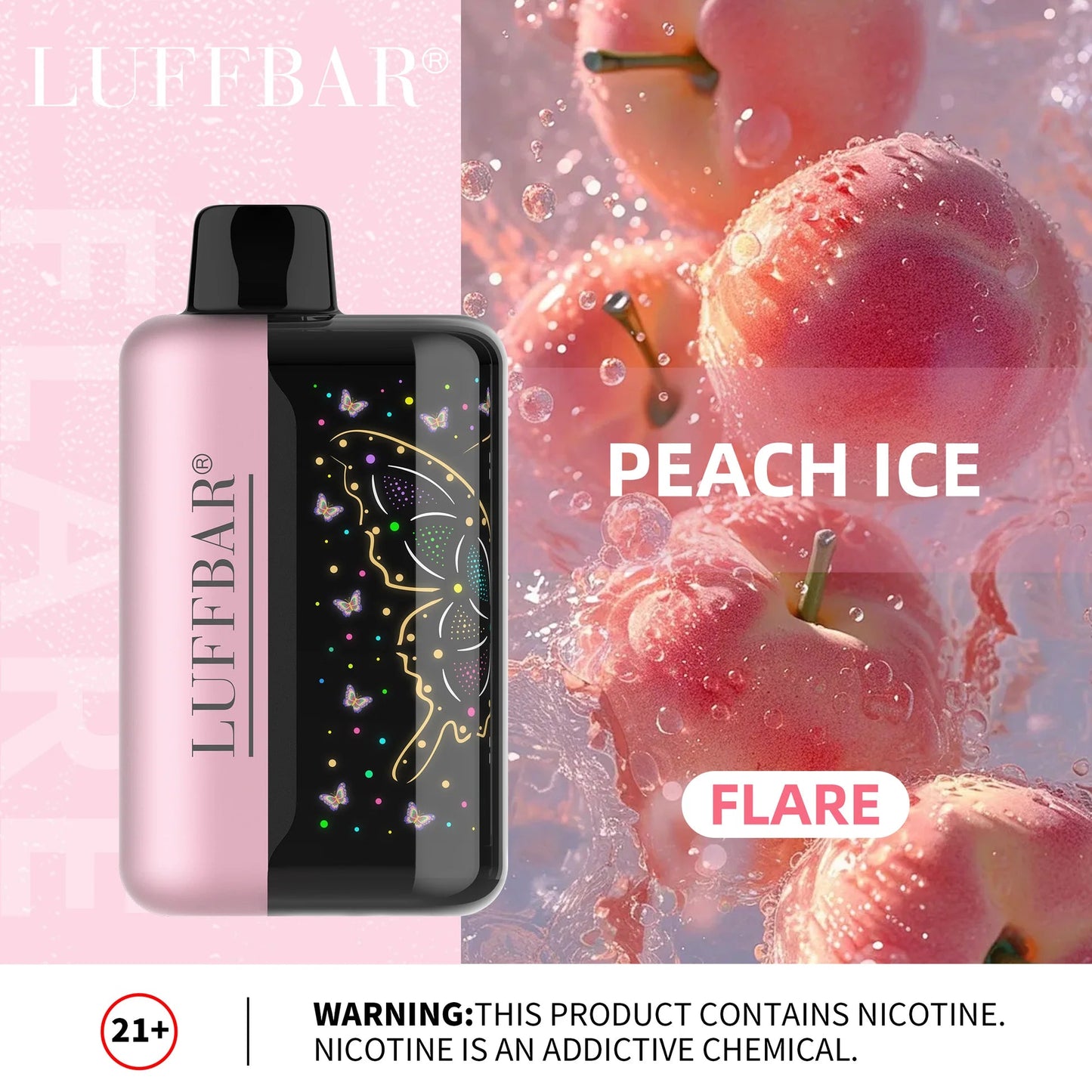 LUFFBAR FLARE DISPOSABLE VAPE 40000 PUFFS ,550mAh 18mL  9FLAVORS