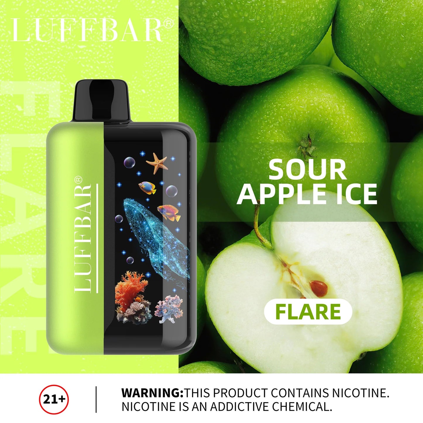 LUFFBAR FLARE DISPOSABLE VAPE 40000 PUFFS ,550mAh 18mL  9FLAVORS