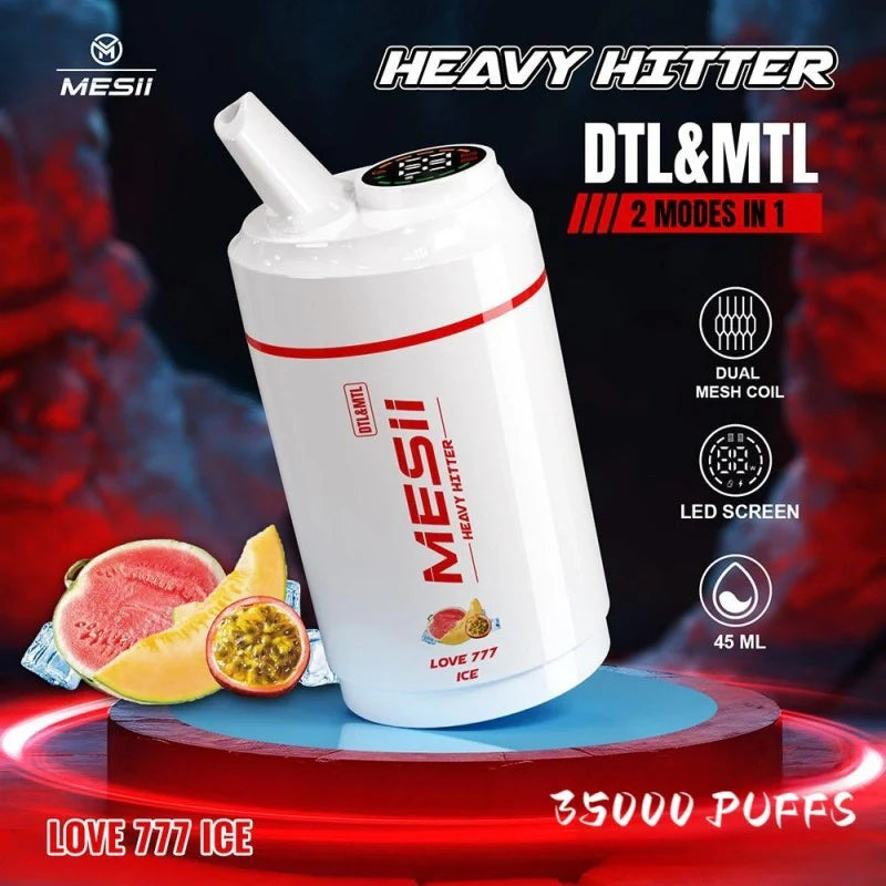 Mesii Shisha Heavy Hitter 50k Puffs Disposable Vape Discount Price
