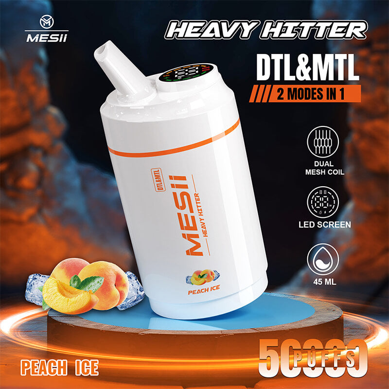 Mesii Shisha Heavy Hitter 50000 - 50K Puffs | 5% Nicotine | DTL/MTL Modes
