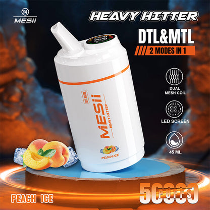 Mesii Shisha Heavy Hitter 50000 - 50K Puffs | 5% Nicotine | DTL/MTL Modes