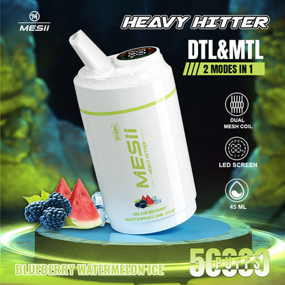 Mesii Shisha Heavy Hitter 50000 - 50K Puffs | 5% Nicotine | DTL/MTL Modes