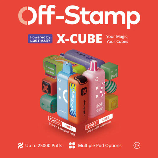 Off-Stamp X Cube 25.000 puffs 25K Disposable Vape 18ml  1100mAh  8 Flavors