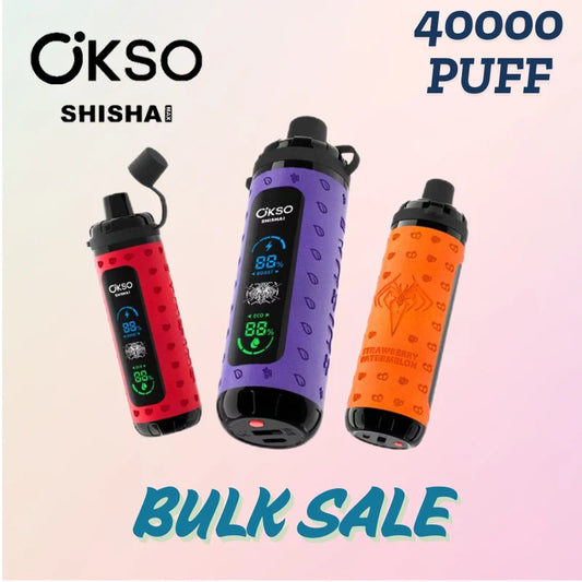OKSO Shisha Max 40k Wholesale Price Good Sale Child Lock Vape-800mAh battery, 36ml E-liquid,Multiple Nicotine 10 Flavors