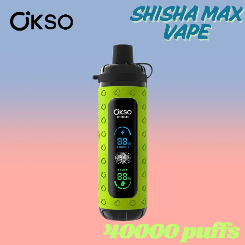 OKSO Shisha Max 40k Wholesale Price Good Sale Child Lock Vape-800mAh battery, 36ml E-liquid,Multiple Nicotine 10 Flavors
