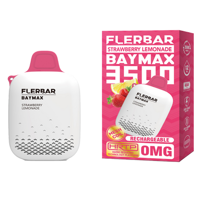 Pack of 5 FLERBAR BAYMAX 3500 DISPOSABLE POD DEVICE 0MG nic with Best New flavours