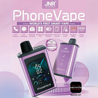 JNR Phone Vape 30000 Puffs (Box of 10)&nbsp;Latest Smart 20mg Nicotine 19ML 1000 mAh Battery 10 Flavors Disposable Vape