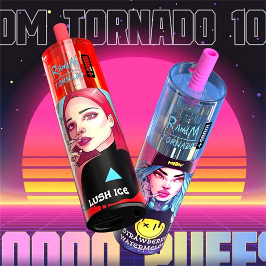 RandM Tornado 10000 Puffs Disposable Vape - 20ml, RGB Lights, 16 Flavors