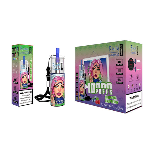 RandM Tornado 10000 | 20ml E-Liquid | 10K Puffs | RGB Lights | 24 Flavors
