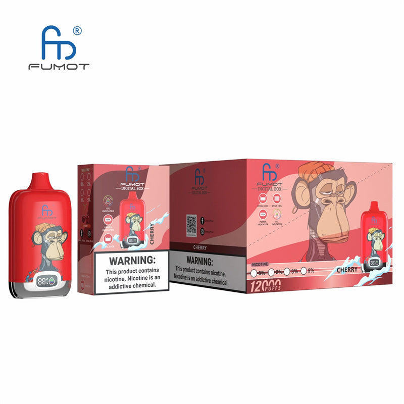 FUMOT DIGITAL BOX 12000 - 20mL, 5% Nic Salt, 16 Flavors, LED Display