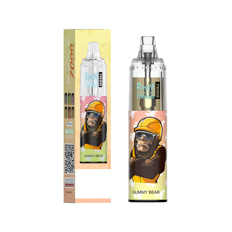 Original Randm Tornado 7000 7k Puffs Disposable Vape Electronic Cigarette Fumot 7k Puff With Rgb Lights