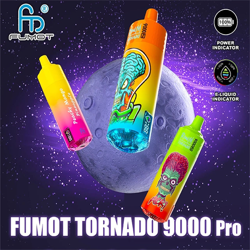 Original Randm Tornado 9000 PRO Puffs Digital Puff 9K Vapers Disposable Electronic Cigarette fumot Vape