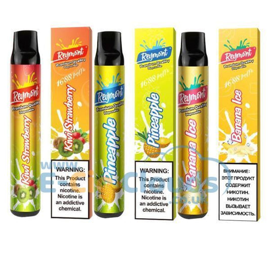 Reymont Disposable Pod Device 1688 Puff (Mouth To Lung) 2ml 20mg OFFER PRICE-850mAh Battery, 2ml E-liquid, Multiple Nicotine 20 Flavors
