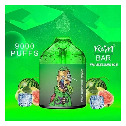 R&M BAR 9000 Puffs 0% 2% 3% 5% Nicotine Rechargeable Disposable vape