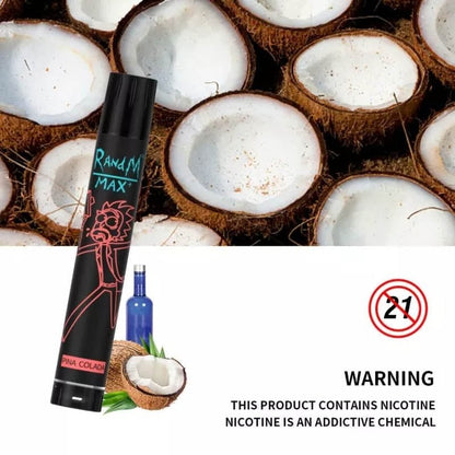RandM Max+ 1700 Puffs 0% 2% 3% 5% Nicotine Rechargeable Disposable vape