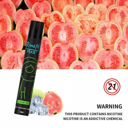 RandM Max+ 1700 Puffs 0% 2% 3% 5% Nicotine Rechargeable Disposable vape