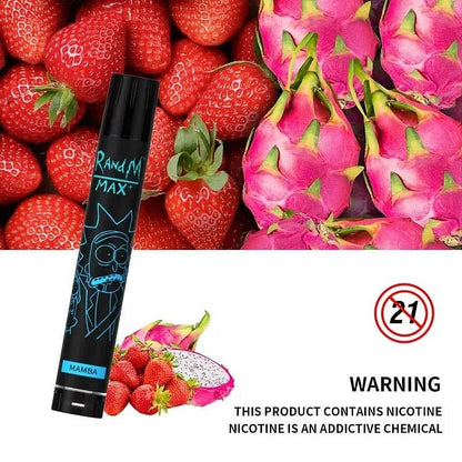 RandM Max+ 1700 Puffs 0% 2% 3% 5% Nicotine Rechargeable Disposable vape