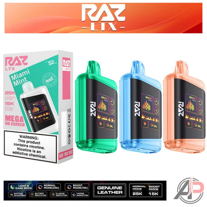 RAZ LTX 25K Gush Edition Disposable Vape 800mAh 15 Flavors