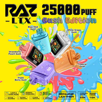 RAZ LTX 25K Gush Edition Disposable Vape 800mAh 15 Flavors