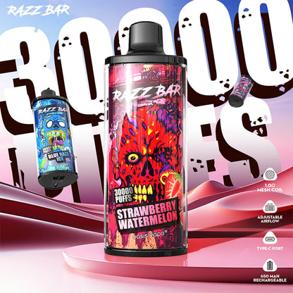 Razz Bar 30000 Puffs Disposable Vape 650mAh  16 Flavors