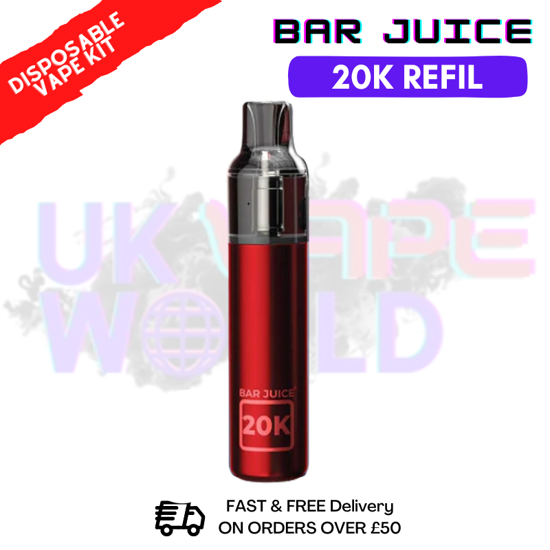 Red Bar Juice 20K Puff Refil Disposable Kit + FREE Eliquid