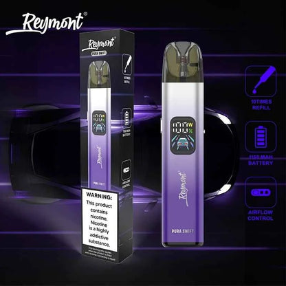 Reymont Pura Swift Pod Kit 30W-1150mAh Battery, 2ml E-liquid