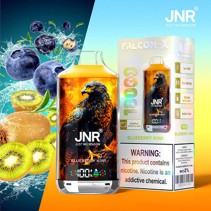 JNR FALCON X 18000 18k Puffs LED Display Hot Sale Disposable Vap-950mAh Battery, 24ml E-liquid, Multiple Nicotine 29 Flavors
