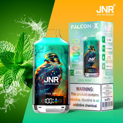 JNR FALCON X 18000 18k Puffs LED Display Hot Sale Disposable Vap-950mAh Battery, 24ml E-liquid, Multiple Nicotine 29 Flavors