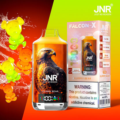 JNR FALCON X 18000 18k Puffs LED Display Hot Sale Disposable Vap-950mAh Battery, 24ml E-liquid, Multiple Nicotine 29 Flavors