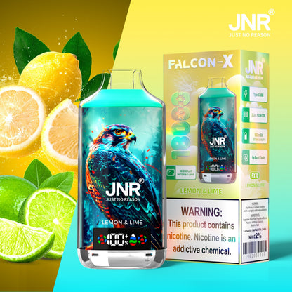 JNR FALCON X 18000 18k Puffs LED Display Hot Sale Disposable Vap-950mAh Battery, 24ml E-liquid, Multiple Nicotine 29 Flavors