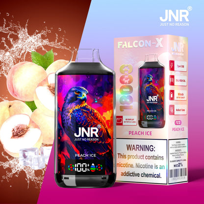 JNR FALCON X 18000 18k Puffs LED Display Hot Sale Disposable Vap-950mAh Battery, 24ml E-liquid, Multiple Nicotine 29 Flavors