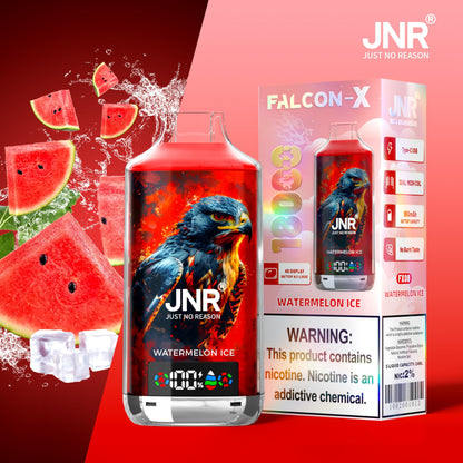 JNR FALCON X 18000 18k Puffs LED Display Hot Sale Disposable Vap-950mAh Battery, 24ml E-liquid, Multiple Nicotine 29 Flavors