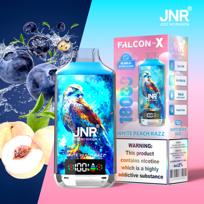 JNR FALCON X 18000 18k Puffs LED Display Hot Sale Disposable Vap-950mAh Battery, 24ml E-liquid, Multiple Nicotine 29 Flavors
