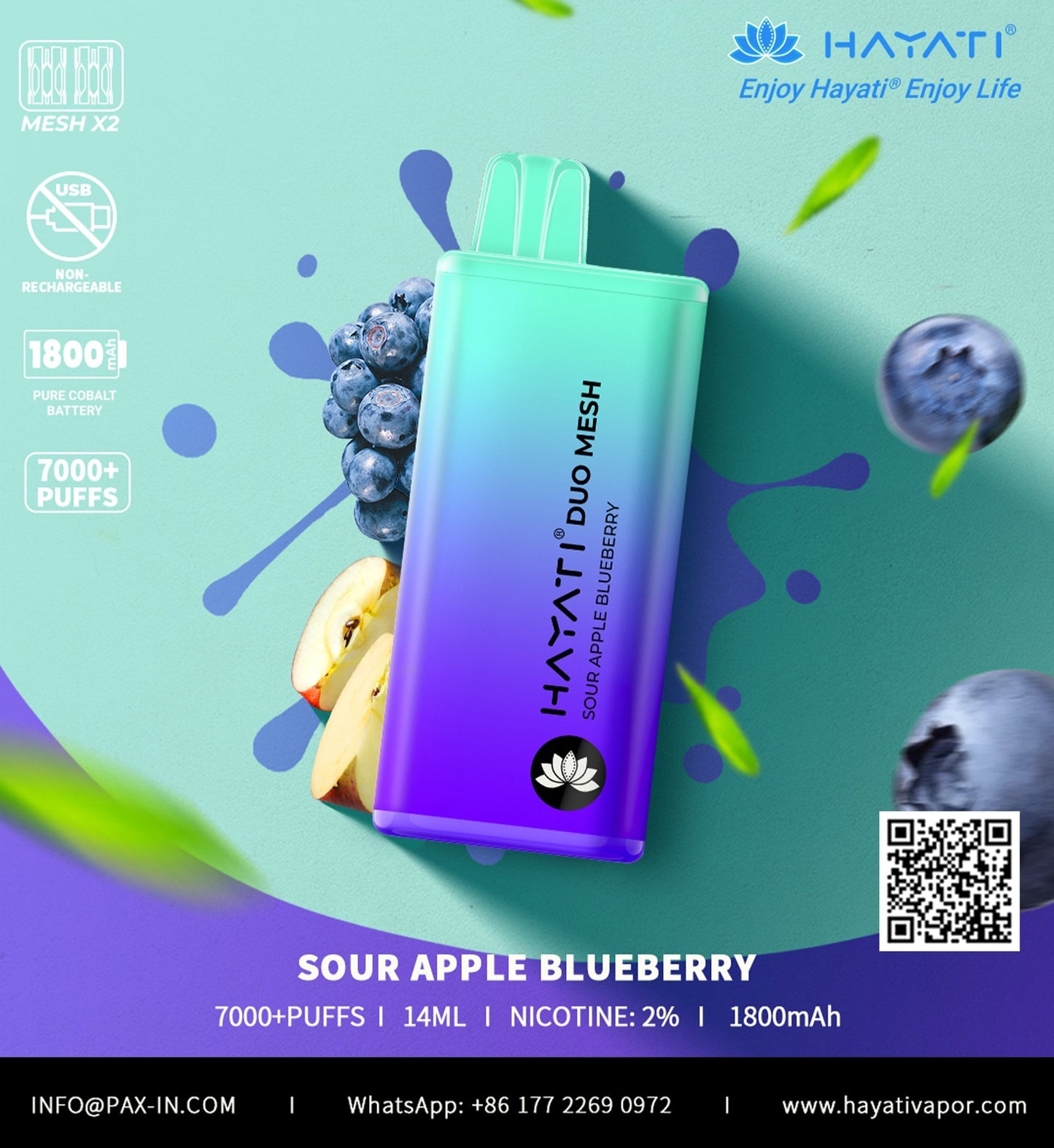 Hayati Duo Mesh 7000 Puffs Disposable Vape