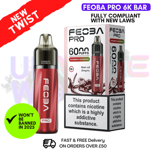 Strawberry Watermelon Feoba Pro 6000 6K Puff Pod Kit