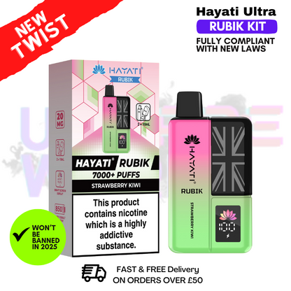 Strawberry Kiwi Hayati Rubik 7000 Puff 7K Bar