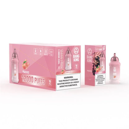 2024 NEW UZY Bang King 12000 Puffs 0% 2% 3% 5% Nicotine Rechargeable Disposable Pod -650mAh Battery, 23ml E-liquid, Multiple Nicotine 14 Flavors
