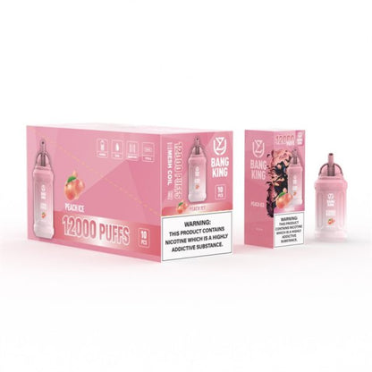 UZY Bang King 12000 Puffs 0% 2% 3% 5% Nicotine  Disposable Pod -650mAh Battery, 23ml E-liquid, Multiple Nicotine 12 Flavors