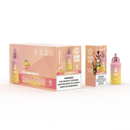 UZY Bang King 12000 Puffs 0% 2% 3% 5% Nicotine  Disposable Pod -650mAh Battery, 23ml E-liquid, Multiple Nicotine 12 Flavors